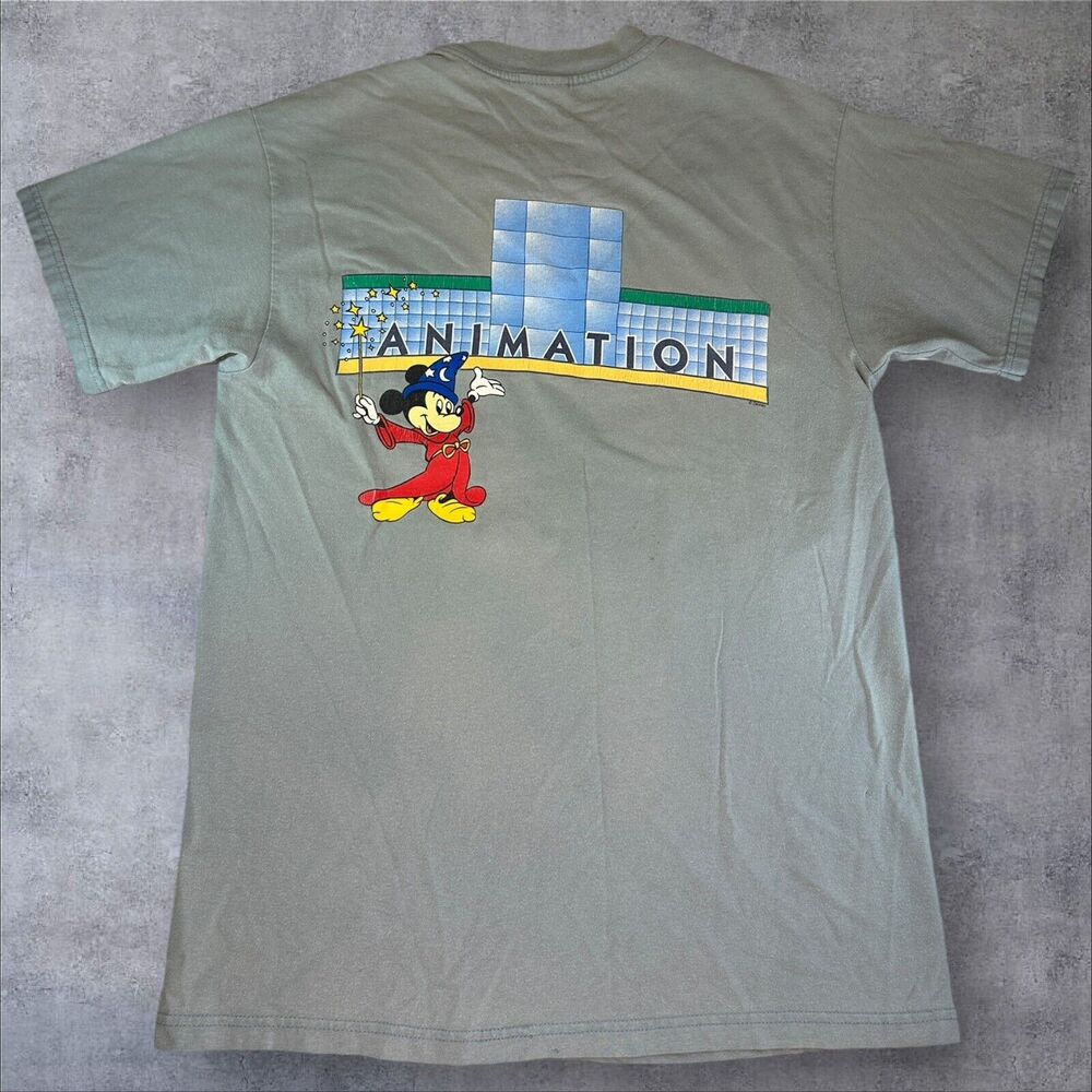 Vintage Disney Animation Project Team Employee Sorcerer Mickey‎ Mouse Shirt M